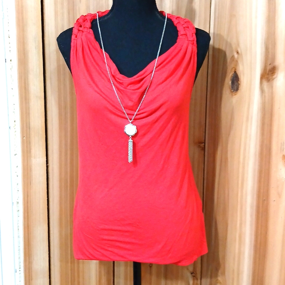 Women's Red Sleeveless Top